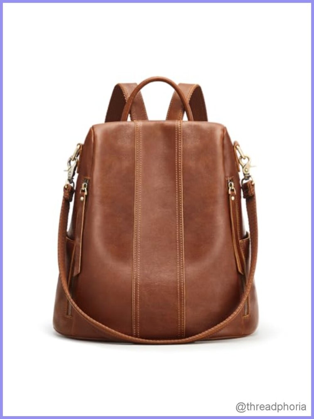 Genuine Leather Backpack Purse for Women Anti-Theft Rucksack Daypack with